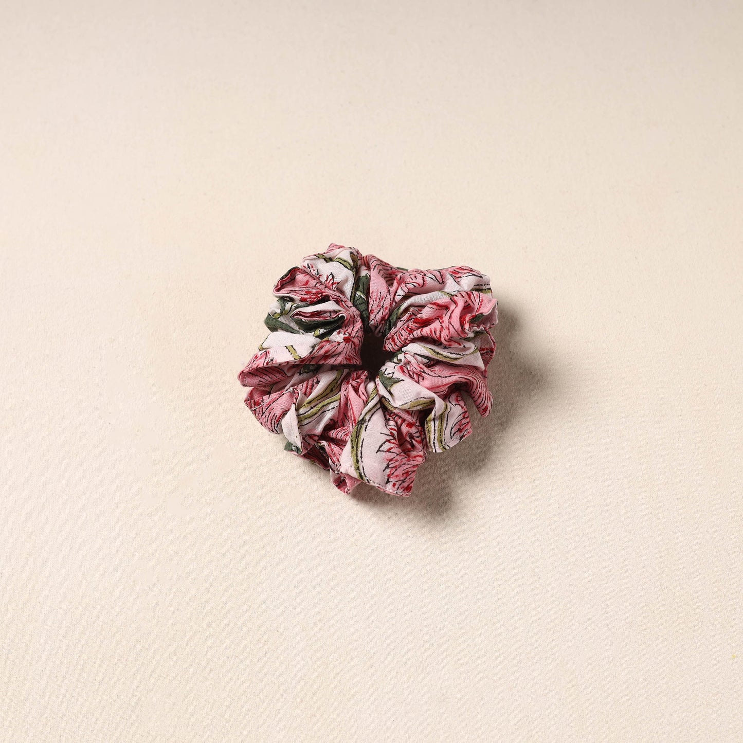 Pink Handmade Cotton Elastic Rubber Band/Scrunchie