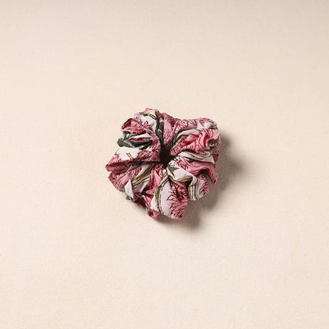 Pink Handmade Cotton Elastic Rubber Band/Scrunchie