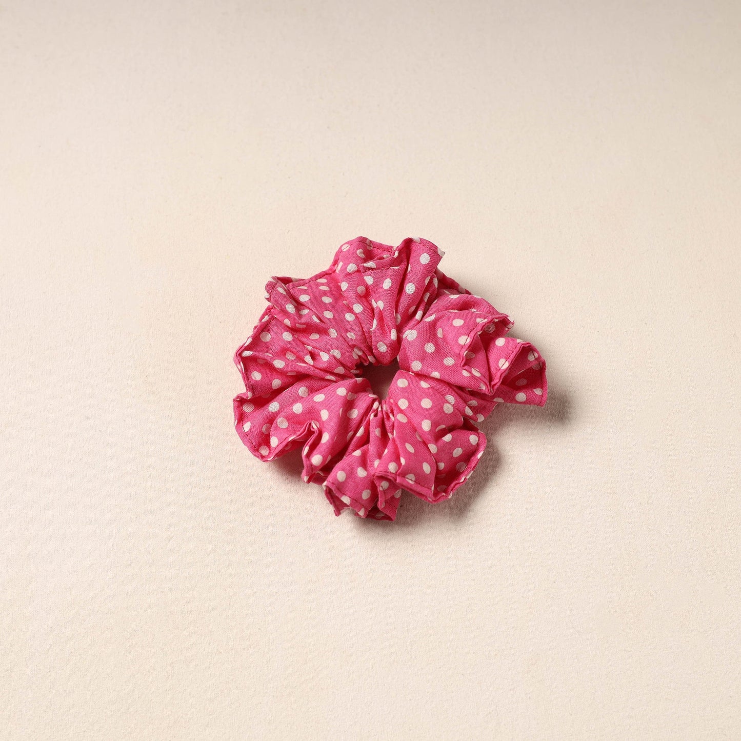 Pink Handmade Cotton Elastic Rubber Band/Scrunchie