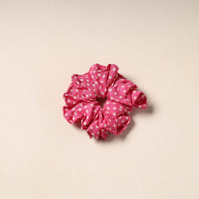 Pink Handmade Cotton Elastic Rubber Band/Scrunchie