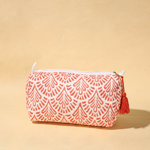  Handmade Cotton Fabric Quilted Utility Pouch With Tassel 
