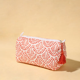  Handmade Cotton Fabric Quilted Utility Pouch With Tassel 