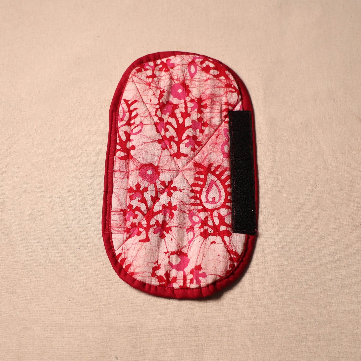 Buy Handmade Cotton Pink Fridge Handle Cover 14