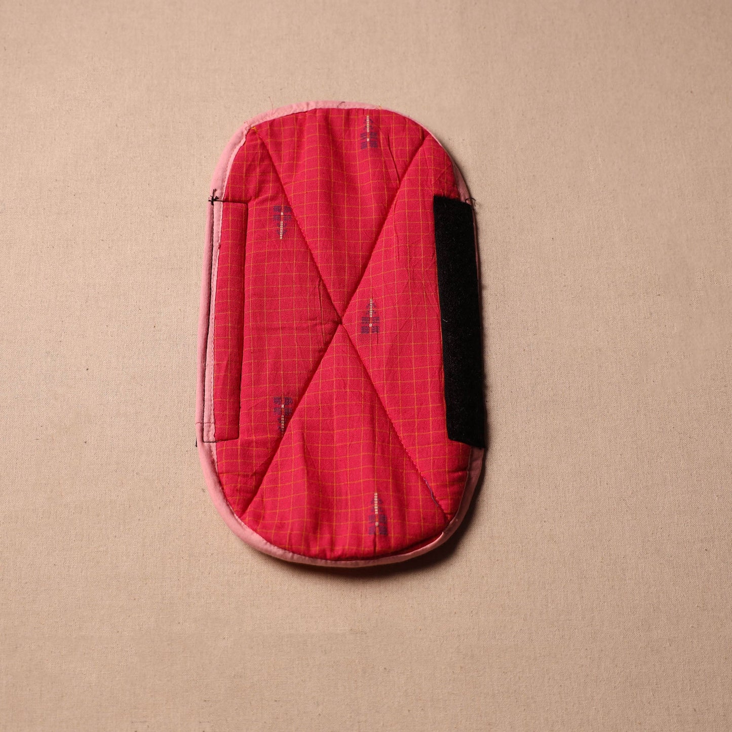 Buy Handmade Cotton Pink Fridge Handle Cover 210