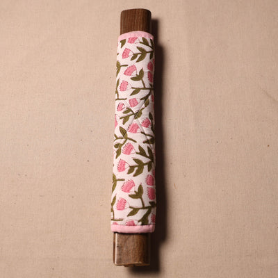 Buy Handmade Cotton Pink Fridge Handle Cover 46