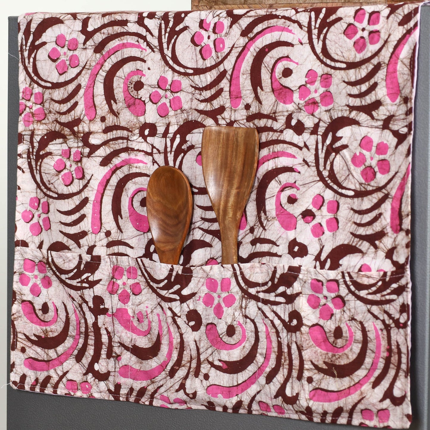 Buy Handmade Cotton Fridge Top Cover with Multiple Pockets 02 Online l iTokri.com