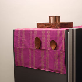 Handmade Cotton Fridge Top Cover with Multiple Pockets