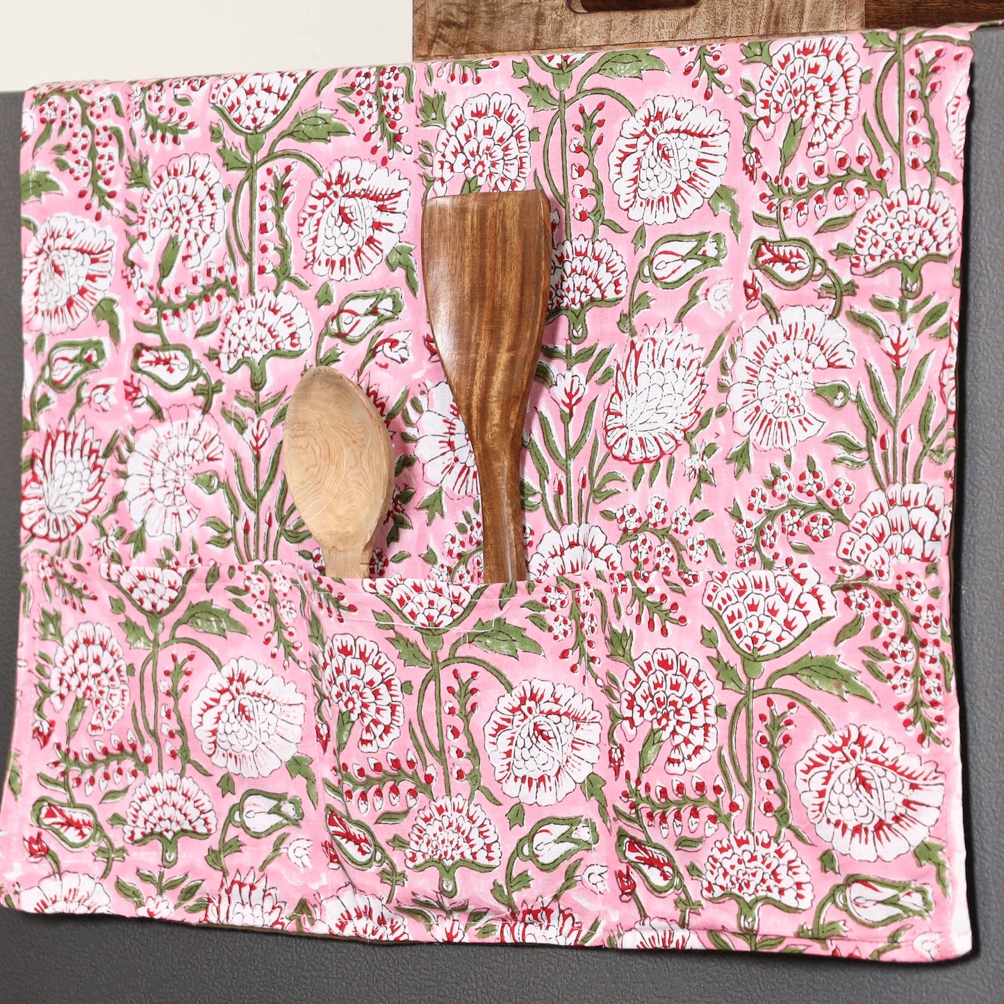 Buy Handmade Cotton Fridge Top Cover with Multiple Pockets 10 Online l iTokri.com