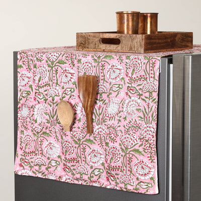 Buy Handmade Cotton Fridge Top Cover with Multiple Pockets 10 Online l iTokri.com