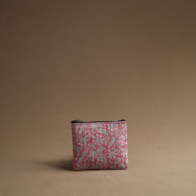 Pink - handmade cotton multipurpose utility pouches (set