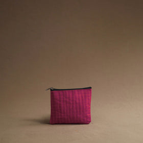 Pink - handmade cotton multipurpose utility pouches (set