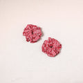 Pink - handmade cotton rubber bands/scrunchies (set of 2)