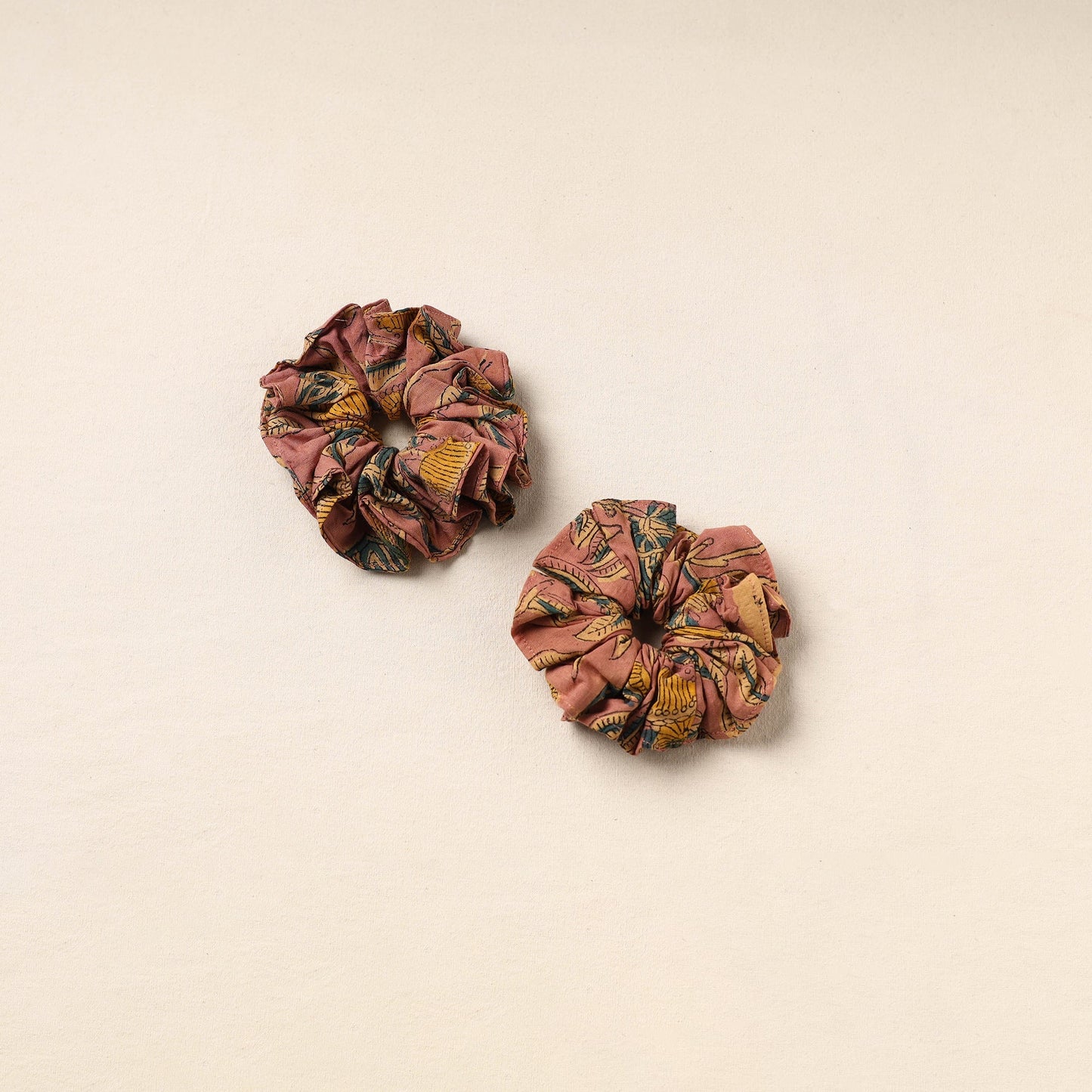 Pink Handmade Cotton Rubber Bands/Scrunchies