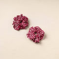 Pink - handmade cotton rubber bands/scrunchies (set of 2)