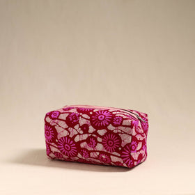  Pink Handmade Cotton Toiletry Bag 