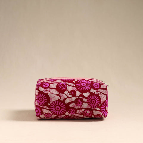  Pink Handmade Cotton Toiletry Bag 