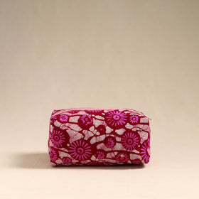  Pink Handmade Cotton Toiletry Bag 
