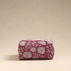  Pink Handmade Cotton Toiletry Bag 