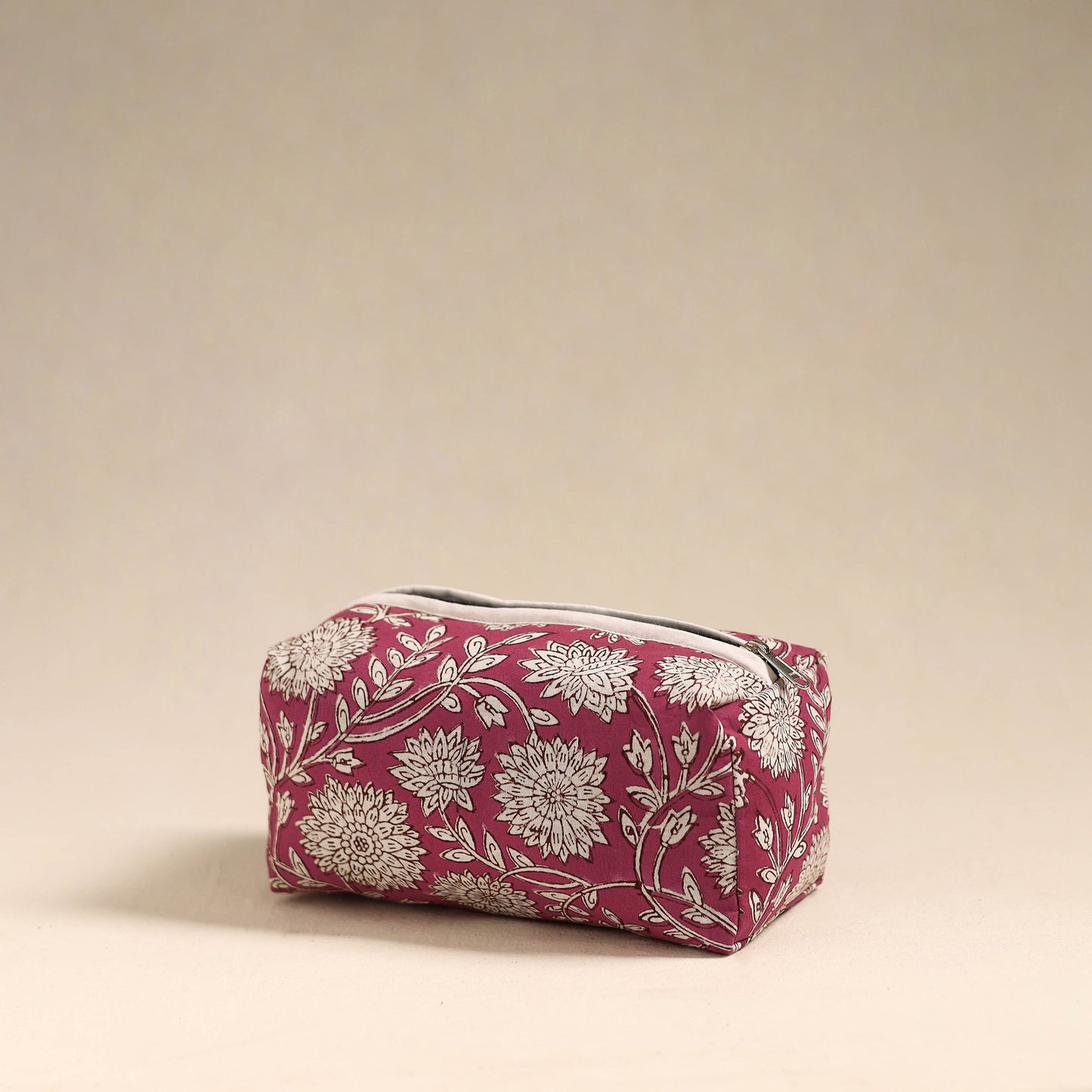  Pink Handmade Cotton Toiletry Bag 