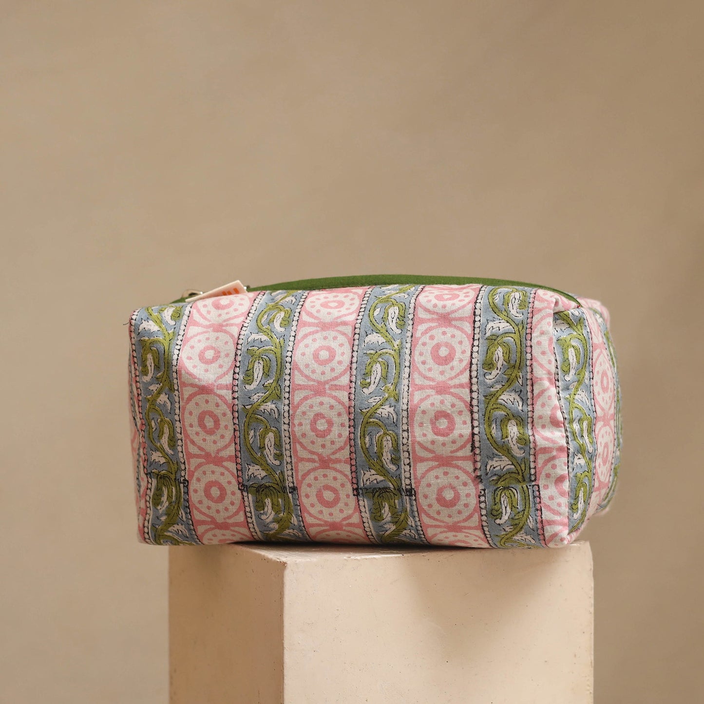 Pink - handmade cotton toiletry bags (set of 3) 11