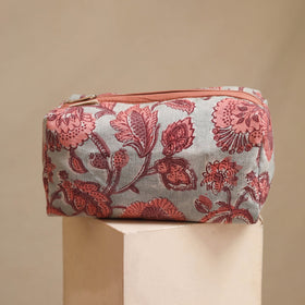 Pink - handmade cotton toiletry bags (set of 3) 15