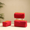  Handmade Cotton Toiletry Bags (Set of 3) 