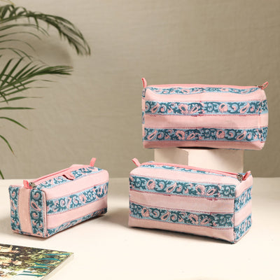  Handmade Cotton Toiletry Bags (Set of 3) 77 
