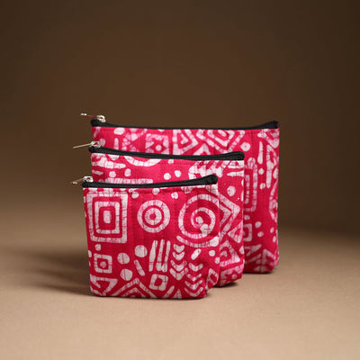 Handcrafted Multipurpose Cotton Utility Pouch Set 