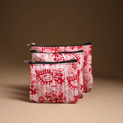 Handcrafted Multipurpose Cotton Utility Pouch Set 