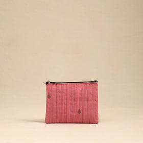 Buy Pink Handmade Cotton Utility Pouches (Set of 3)