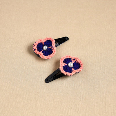  Handmade Crochet Tik-Tak Hair Clip (set of 2)