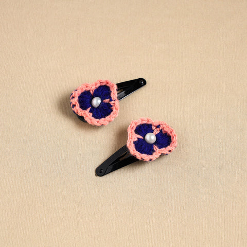  Handmade Crochet Tik-Tak Hair Clip (set of 2)