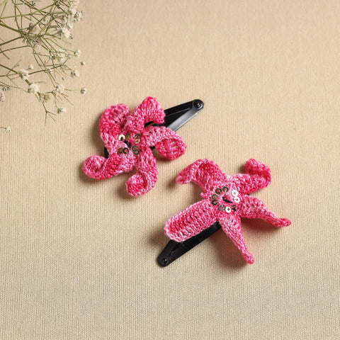  Handmade Crochet Tik-Tak Hair Clip (set of 2) 01 