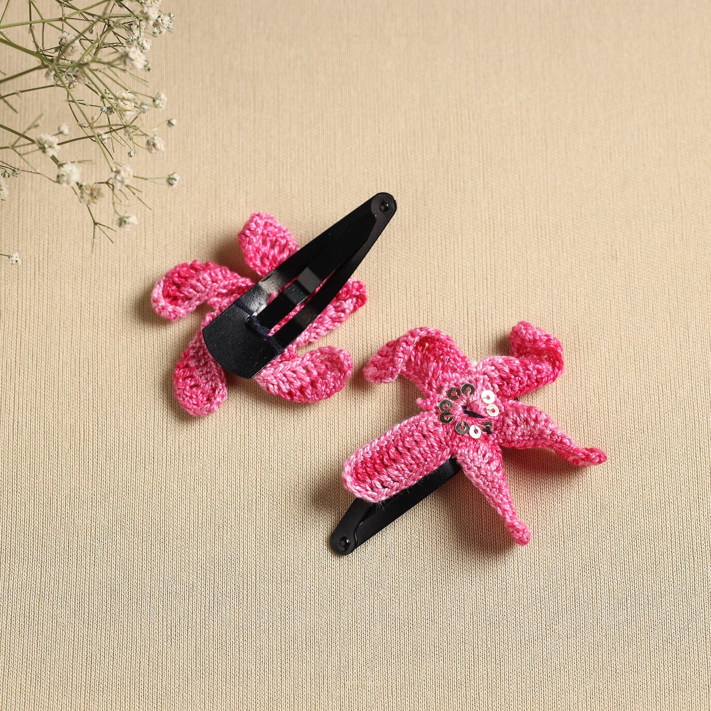  Handmade Crochet Tik-Tak Hair Clip (set of 2) 01 