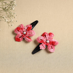  Handmade Crochet Tik-Tak Hair Clip (set of 2) 06 
