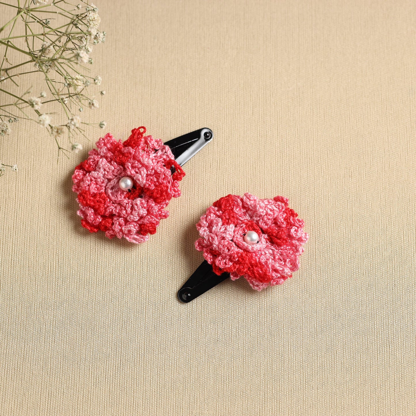 Handmade Crochet Tik-Tak Hair Clip (set of 2) 12 