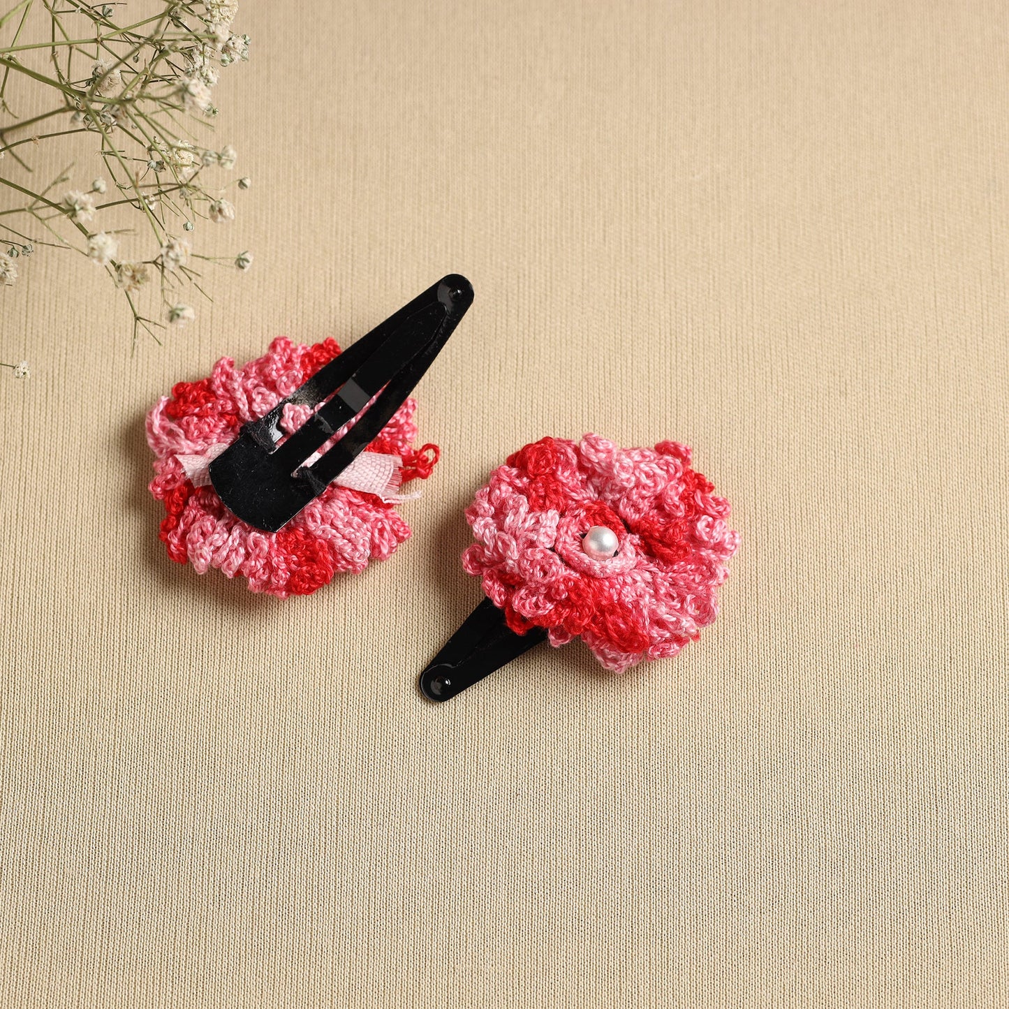  Handmade Crochet Tik-Tak Hair Clip (set of 2) 12 