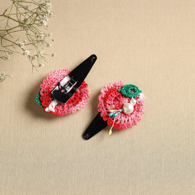  Handmade Crochet Tik-Tak Hair Clip (set of 2) 16 