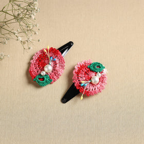  Handmade Crochet Tik-Tak Hair Clip (set of 2) 16 