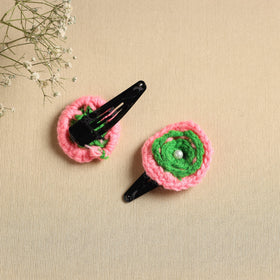  Handmade Crochet Tik-Tak Hair Clip (set of 2) 22 