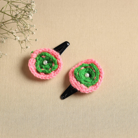  Handmade Crochet Tik-Tak Hair Clip (set of 2) 22 