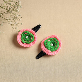  Handmade Crochet Tik-Tak Hair Clip (set of 2) 22 