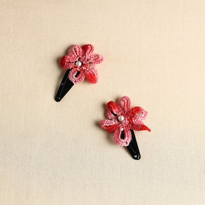  Handmade Crochet Tik-Tak Hair Clip (set of 2) 