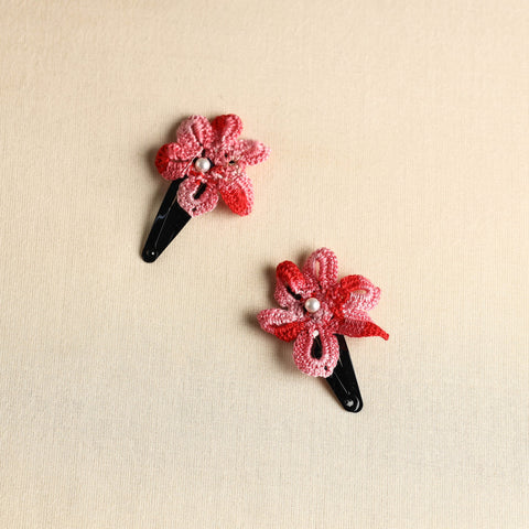  Handmade Crochet Tik-Tak Hair Clip (set of 2) 