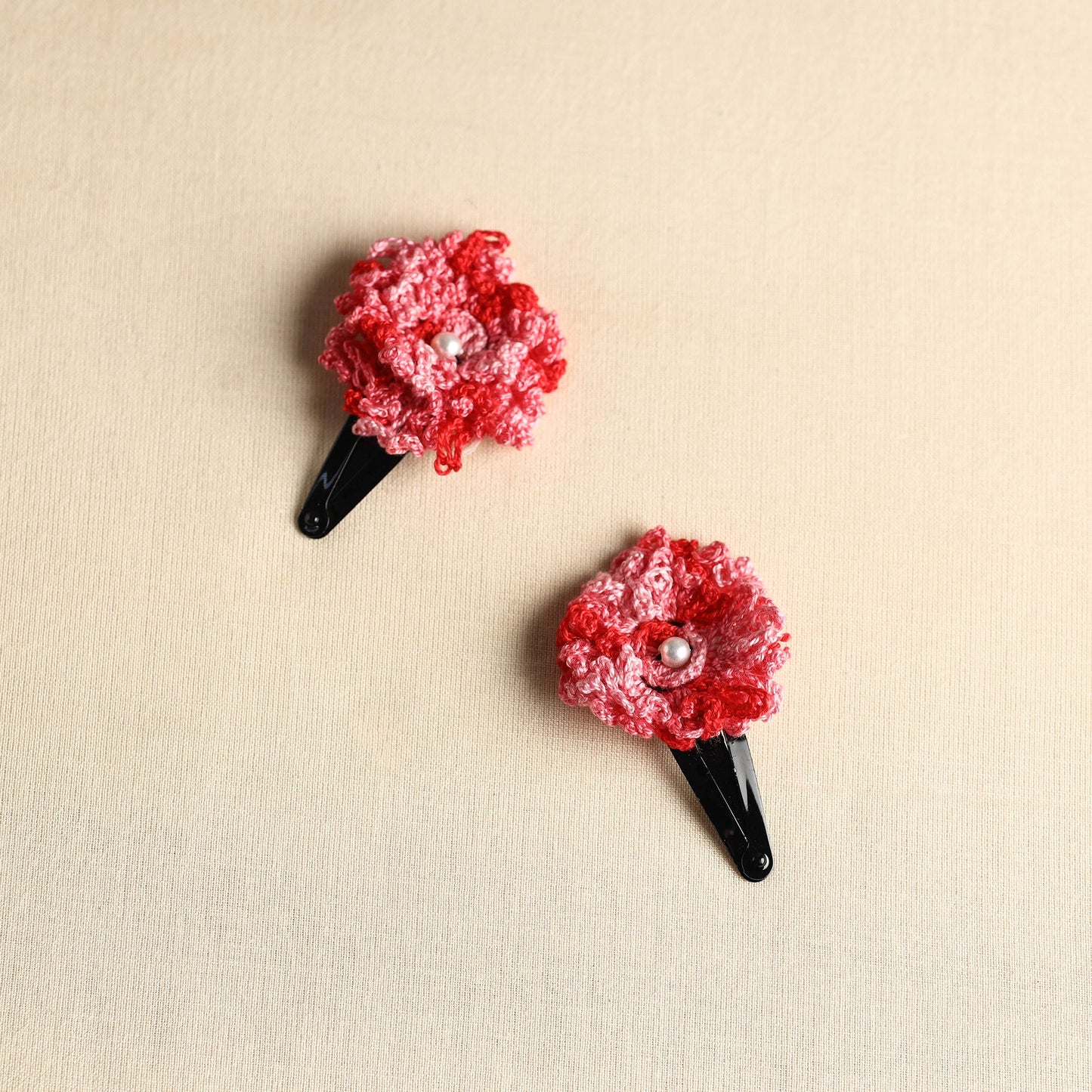  Handmade Crochet Tik-Tak Hair Clip (set of 2) 