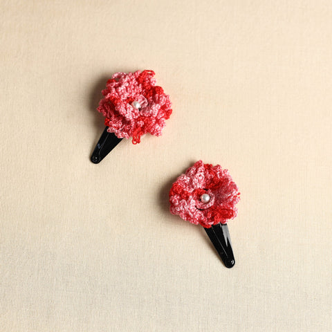  Handmade Crochet Tik-Tak Hair Clip (set of 2) 