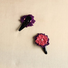  Handmade Crochet Tik-Tak Hair Clip (set of 2) 
