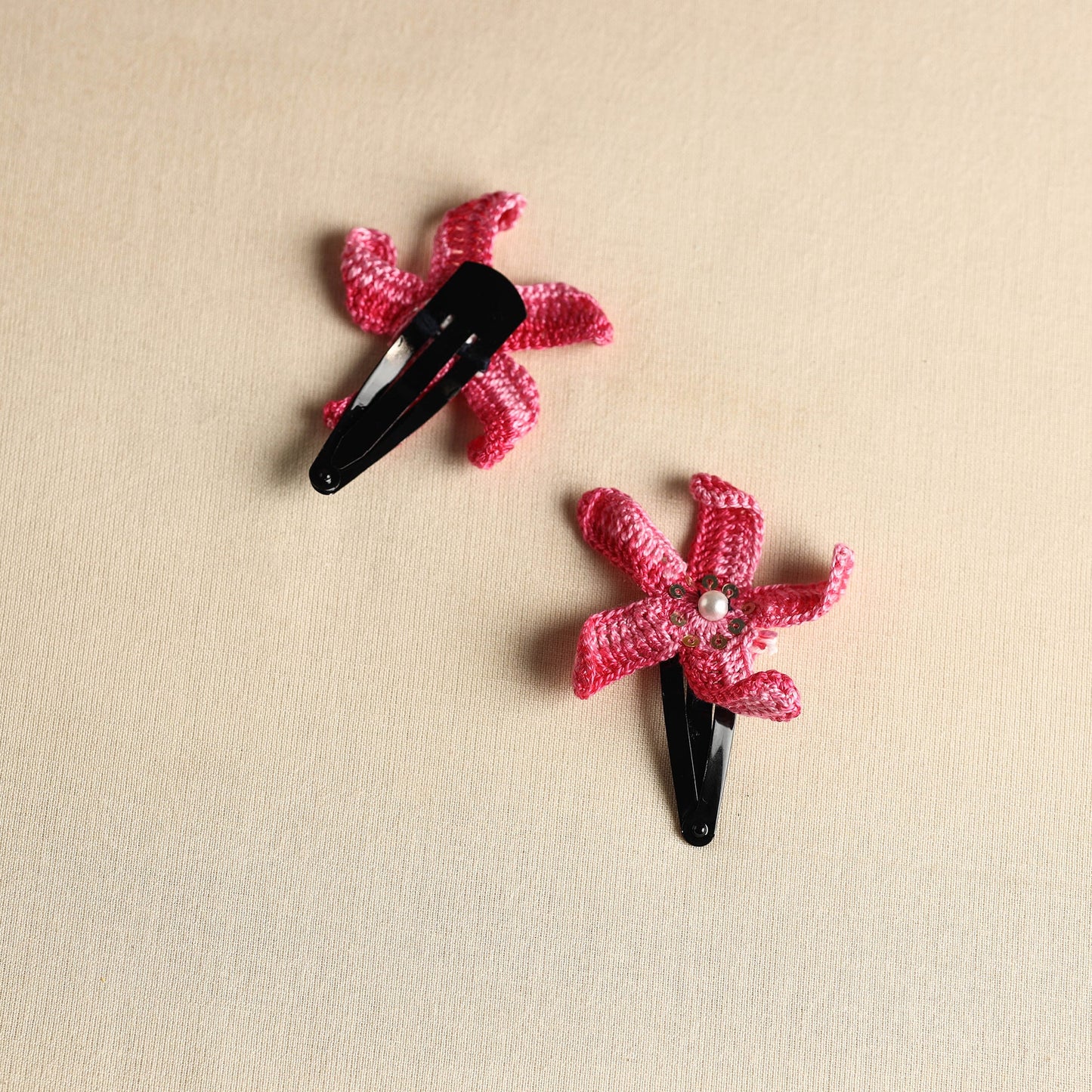  Handmade Crochet Tik-Tak Hair Clip (set of 2) 