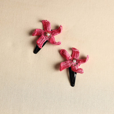  Handmade Crochet Tik-Tak Hair Clip (set of 2) 