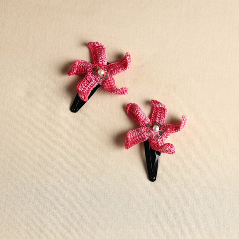  Handmade Crochet Tik-Tak Hair Clip (set of 2) 